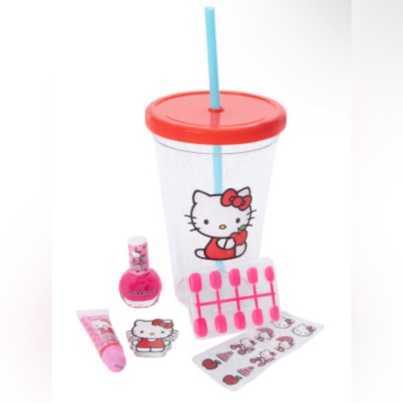 Hello Kitty Sanrio Tumbler Makeup Nail Polish Kit And Art Kit Beads BUNDLE GIFT - Picture 3 of 5